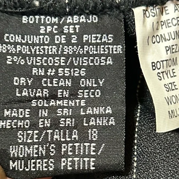 Vintage Positive Attitude Pinstriped Plus Size‎ Polyester Skirt Suit - Picture 12 of 12